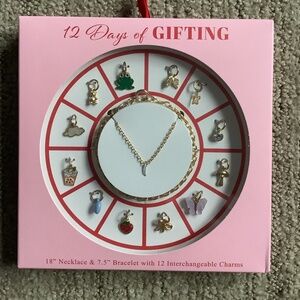Necklace and Bracelet with 12 interchangeable charms